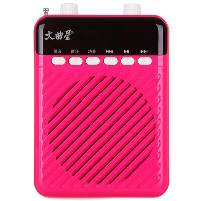 

Wenquxing K2 multi-function loudspeaker portable digital small speaker teaching dedicated tour guide teacher speaker microphone U disk TF card recording speaker headset hanging waist