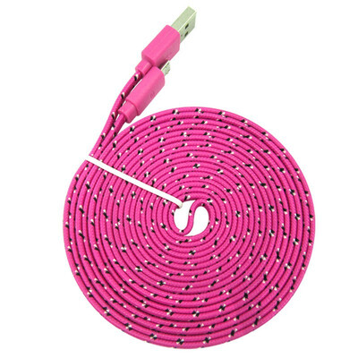 

3Ft 6Ft 10Ft Durable Nylon Braided Flat Micro USB Charger Data Cable for Samsung Galaxy S4 HTC Sony LG