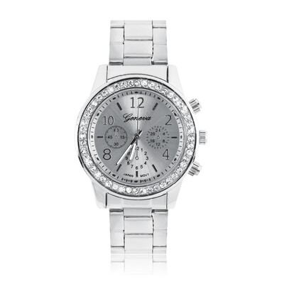 

Geneva Bling Crystal Women Girl Unisex Stainless Steel Quartz Wrist Watch