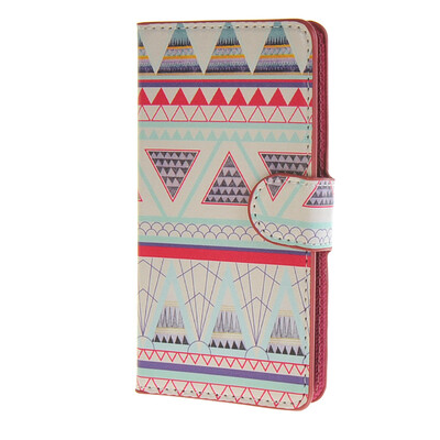 

MOONCASE Triangle style Leather Side Flip Wallet Card Slot Stand Pouch Case Cover for LG Optimus C70 H440 / a19