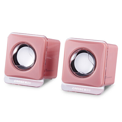 

Yalan Shi (EARISE) AL-203 мини-моде девушки розовые колонки USB2.0 настольные компьютеры маленькие громкоговорители звуковые розовые