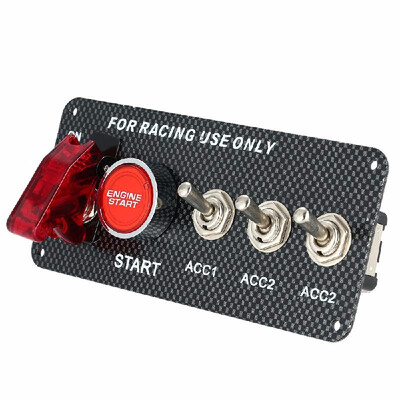 

DIY Metal Ignition Switch 12V Panel Engine Start Push Button Toggle Racing