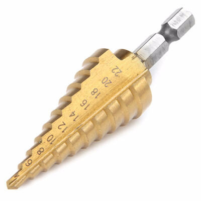 

4 - 22mm Hex Step Cone Drill Bit Hole Cutter HSS 4241 for Deburring Chamfering