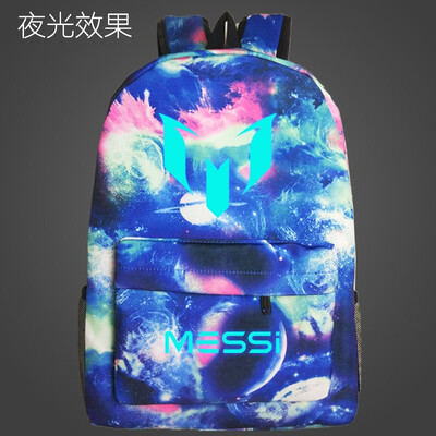 

Student School Backpack Messi Backpacker Teenager Luminous Bags Multicolored Male&Female College Anti-theft Boys School Bag