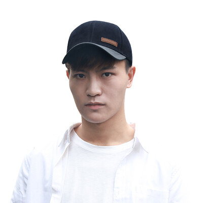 

TS baseball cap men&women fashion stitching wild hat outdoor sports sun protection sun visor black