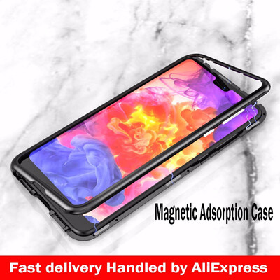 

HUAWEI P20 PRO Magnetic Adsorption Case Ultra Phone Case For Huawei P20 P20 Pro P20Pro Magnet Tempered Glass Case