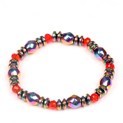 

Магнитный браслет для похудения Потеря веса Гематит Bangles Целебные шарики Растяжка Похудеть Мужчины Женщины