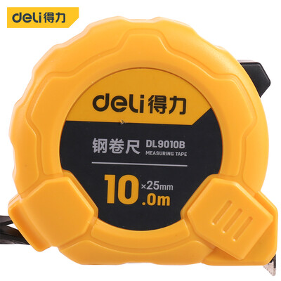 

Deli 10m steel tape measure box scale telescopic ruler meter metric 10m25mm DL9010B
