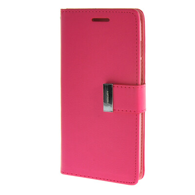 

MOONCASE Case for Asus Zenfone 5 Flip Leather Wallet Card Slot Bracket Back Cover Hot pink