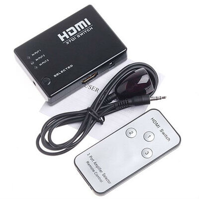 

Huayuan мини - АТС 3 hdmi порта hdmi видео высокой четкости дистрибьютор Switcher hdmi распределительный ящик для дистанционного with