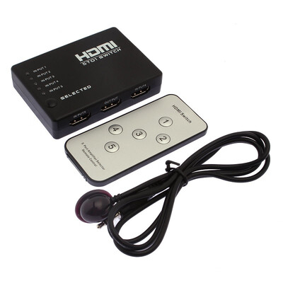 

New HDMI Splitter Amplifier Switch HDTV 1080p 5 Input 1 Output DVD To HDTV 82948