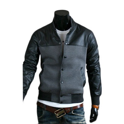 

Zogaa Mens Jacket Casual Spell Leather