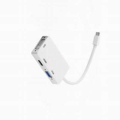 

Huayuan 3 in 1 Mini DisplayPort Thunderbolt to HDMI/DVI/VGA Display Port Cable Adapter