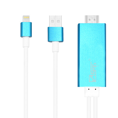 Sanba (SANBAO) A5-01 iPONE5 / 5s / 6 / 6s синхронный телевизор Apple HDMI видеокабель для просмотра большого экрана, чтобы увидеть игровой сплав высокой четкости 2 метра