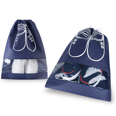 

Knorr shoes bag fitness shoes bag portable shoe bag dust-proof gray shoes bag two loaded 3302 small navy blue