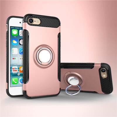 

Apple Iphone 66S Armor Car Magnetic Suction Ring Bracket Silicon TPU Hard PC Phone Case