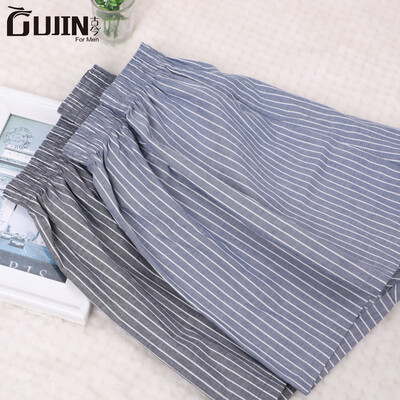 

Ancient&modern men GUJIN 2 loaded mens underwear cotton mens boxers four seasons casual loose Arro pants pajamas comfortable home pants ELHSJ51 cherry powder - denim blue