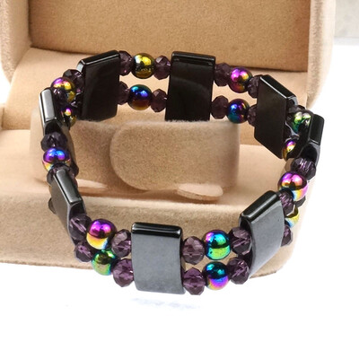 

Магнитный браслет для похудения Потеря веса Гематит Bangles Целебные шарики Растяжка Похудеть Мужчины Женщины