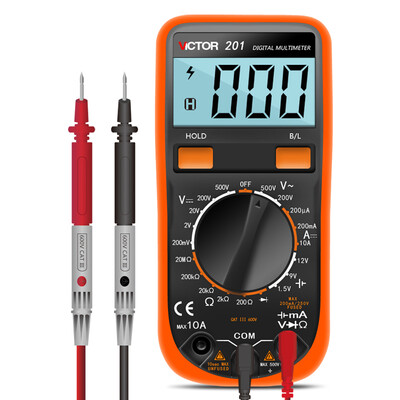 

Victory instrument VICTOR pocket type universal table VC201 digital multimeter portable universal multi-purpose table backlight display digital display multimeter