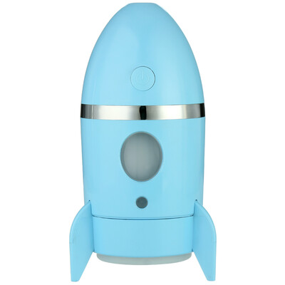 

TOMNEW 135ML Mini Cool Air Humidifier USB Portable Ultrasonic Cute Rocket Air Diffuser with Cool LED Light for Home Office Car