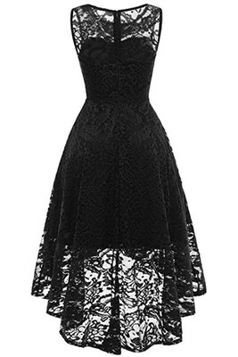 

Women Floral Lace Bridesmaid Party Dress Short Prom Dress V Neck
