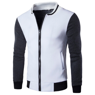 

Zogaa Men's Jacket Casual Stand Collar Splice Fashion