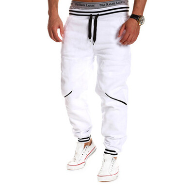 

CT&HF Men Single-Breasted Personality Handsome Sports Pants Fashion Leisure Pants Cotton Pure Color Slacks Hot Selling Pants