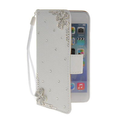 

MOONCASE Luxury Crystal Rhinestone Leather Side Flip Stand Shell Back Case Cover for Apple iPhone 6 ( 4.7 inch )