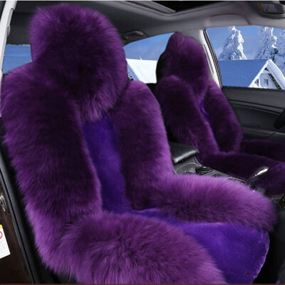 

100 Australian Pure Natural Wool Seat Cover12 Colors Winter Car Cushion5 Seats Whole Vehicle CoverFree Shipping For Russian
