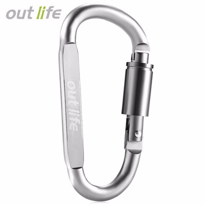 

Outlife 6PCS Stainless Aluminum Carabiner Self Screw Spring Clip Hook for Outdoor