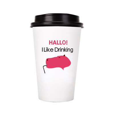 

OTOR 12oz16oz Paper Coffee Tea Cup Disposable Tableware For Cafe Shop Wedding Babyshower Children Birthday Party 100pcs