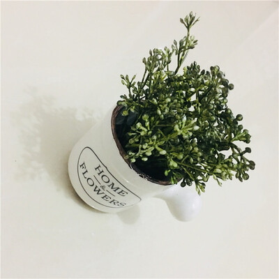 

Zakka pastoral fresh milk ceramic bottle wheat artificial flower plant decoration potted desktop ornaments home decorations