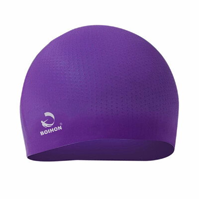 

Silicone Swimming Cap Solid Ultra Stretch with Anti-skid Interior Grains Particles Swimming Cap Hat Waterproof Hair Care Protect E