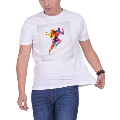

Mens O Round Neck Casual Short Sleeves Fashion Cotton T-Shirts Abstract Sporting Digital Print