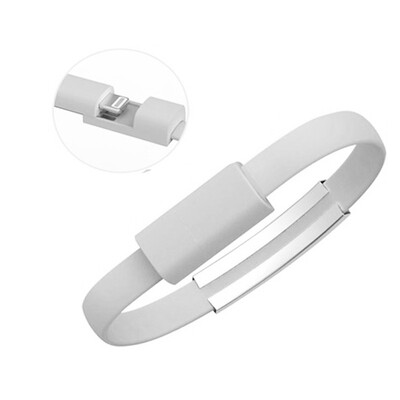 

Micro USB Cable Bracelet Charger Data Sync Cord for Apple iphone GRAY