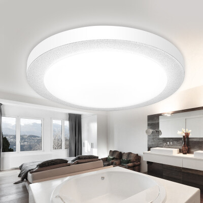 

Jingdong Supermarket] for the first time led ceiling lamp bedroom lights balcony lights bright silver side of the bread lights 29 * 29cm white DD2102 9W