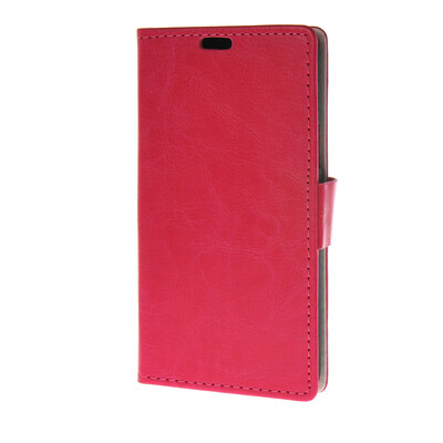 

MOONCASE Leather Side Flip Wallet Card Holder Stand Shell Pouch ЧЕХОЛ ДЛЯ Samsung Galaxy Grand Max G720NO Hot pink