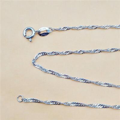 

Water Wave Chain Necklaces For Women Fashion Jewelry Accessories High Quality Necklace Short Chain 45CM ON002