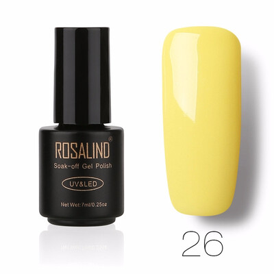 

ROSALIND Gel 1 Black Bottle 7ML Pure Color 58 Colors 01-58 Gel Nail Polish Soak Off Nail Art Semi-Premanent UV LED Gel Lacquer