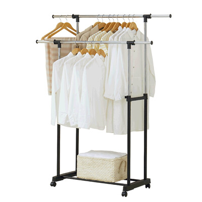 

Accor double-column folding drying rack retractable double-bar drying rack