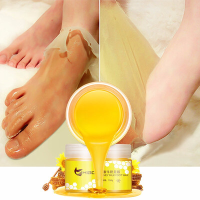 

Higo Milk Honey Paraffin Feet Wax Exfoliating Dead Skin Peeling Moisturizing Hydrating Repairing Fine Lines Feet Health Care