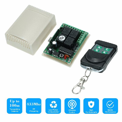 

433Mhz DC 12V 4CH Universal 10A Relay Wireless Remote Control Switch Receiver Module And 5PCS 4 Key RF 433 Mhz Transmitter Remote