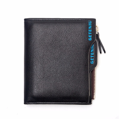 

Men Wallet Vertical Zipper Multifunctional Drive Lisense Large Capacity Purse