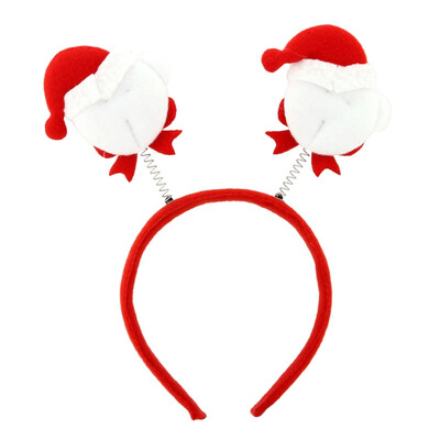 

Red Double Head Christmas Bear Festive Headgear Hat Headband Decor