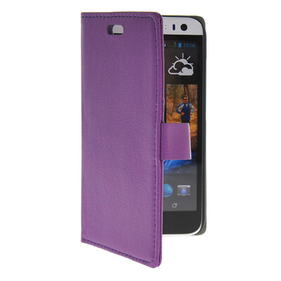 

MOONCASE Slim Leather Flip Wallet Card Pouch with Kickstand Shell Back ЧЕХОЛ ДЛЯ HTC Desire 616 Purple
