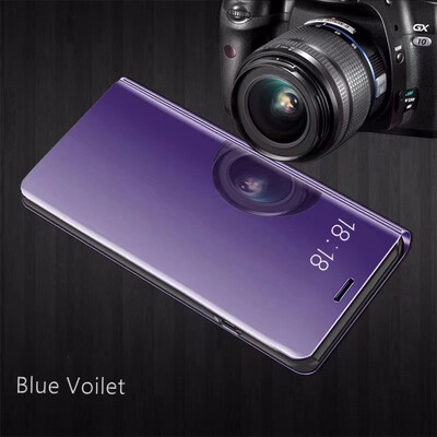 

Samsung Galaxy J7 Plus роскошные слим зеркало Flip Shell стоят кожаные смарт - ясно, окна покрытия телефон дело