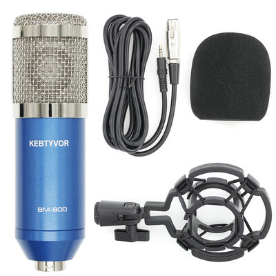 

Wired Professional BM 800 bm800 Condenser Sound Recording Microphone with Shock Mount for Radio Braodcasting