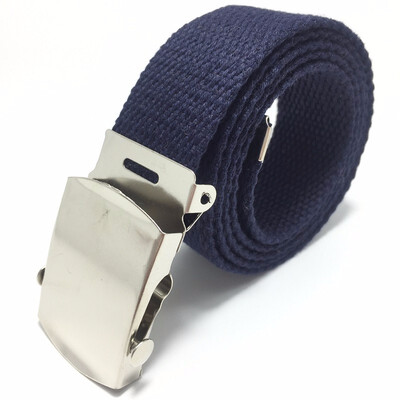 

Men Fashion Casual Cowboy Automatic Buckle Canvas Tactical Belt