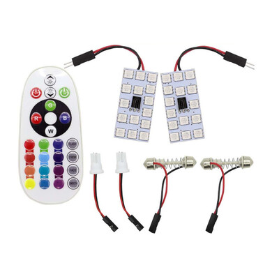

2pcs new car colorful atmosphere reading light RGB with wireless remote control compartment lights indoor light