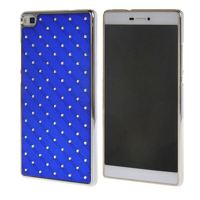 

MOONCASE Huawei P8 Футляр Роскошные Chrome горный хрусталь Bling Звезда задняя крышка чехол для Huawei Ascend P8 темно-синий